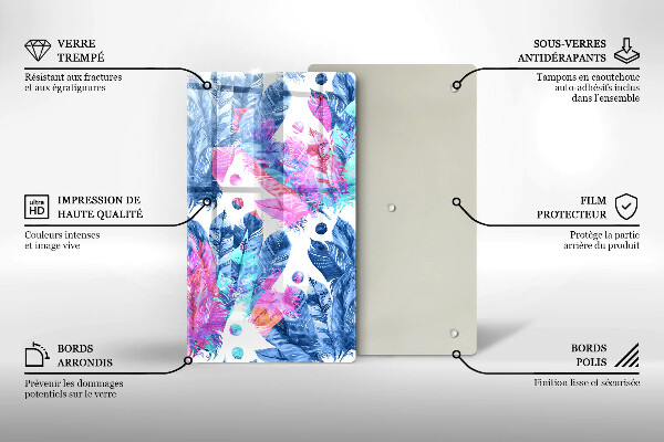 Herd abdeckplatte Federn-Boho-Illustration