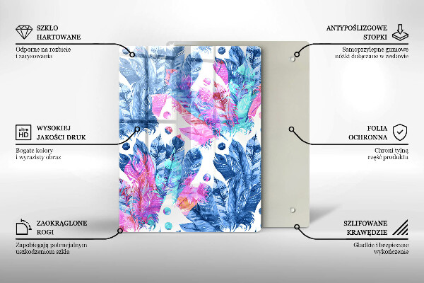 Herd abdeckplatte Federn-Boho-Illustration