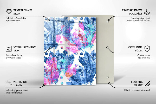 Herd abdeckplatte Federn-Boho-Illustration