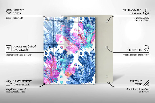 Herd abdeckplatte Federn-Boho-Illustration