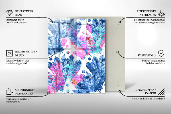 Herd abdeckplatte Federn-Boho-Illustration