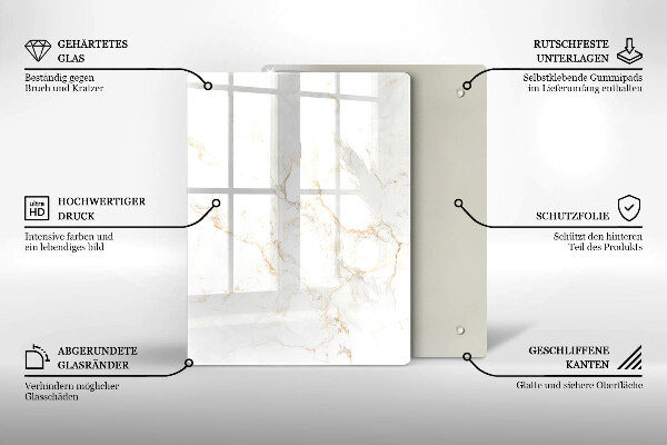 Herd abdeckplatte Eleganter Marmorstein