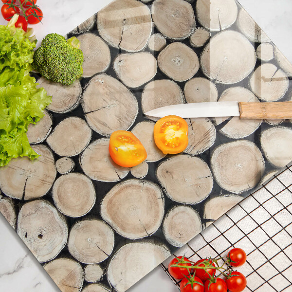 Herd abdeckplatte Baumstämme aus Holz