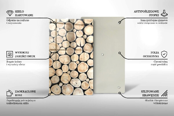 Herd abdeckplatte Baumstämme aus Holz
