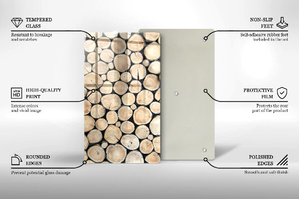 Herd abdeckplatte Baumstämme aus Holz