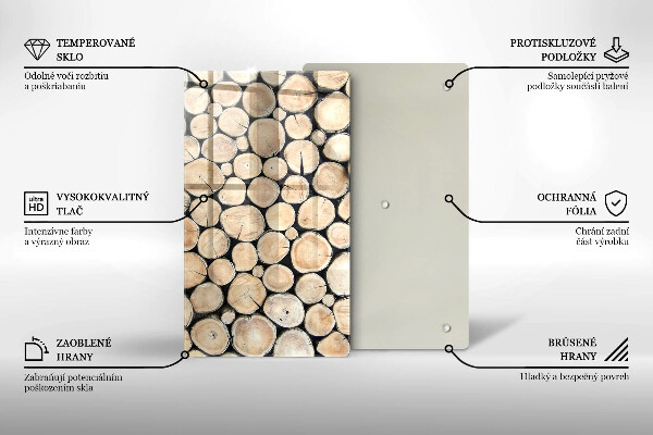 Herd abdeckplatte Baumstämme aus Holz
