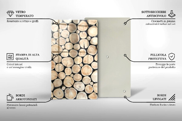 Herd abdeckplatte Baumstämme aus Holz