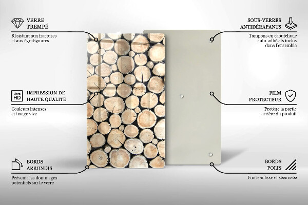 Herd abdeckplatte Baumstämme aus Holz