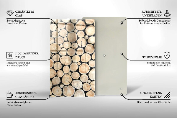 Herd abdeckplatte Baumstämme aus Holz