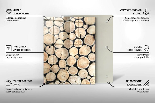 Herd abdeckplatte Baumstämme aus Holz