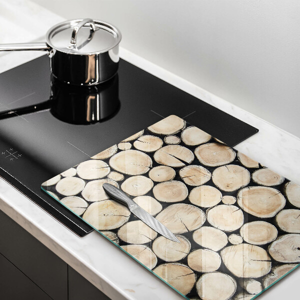 Herd abdeckplatte Baumstämme aus Holz