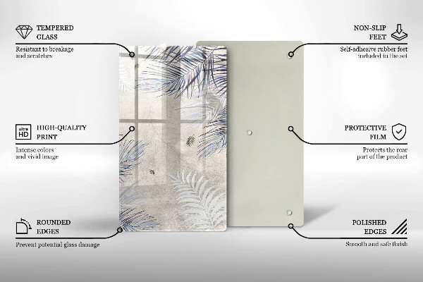 Schutz für induktionskochfeld Subtile Blätter