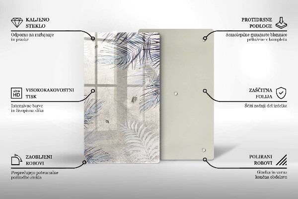 Schutz für induktionskochfeld Subtile Blätter