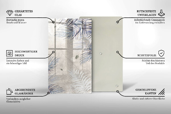 Schutz für induktionskochfeld Subtile Blätter