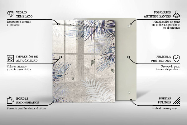 Schutz für induktionskochfeld Subtile Blätter