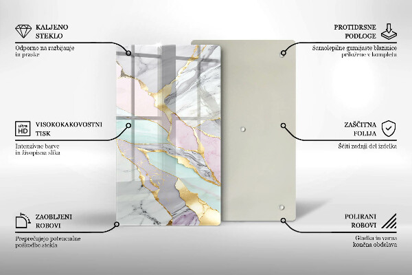 Schutz für induktionskochfeld Pastellmarmor