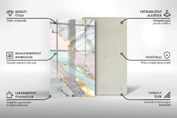 Schutz für induktionskochfeld Pastellmarmor