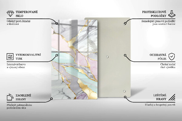 Schutz für induktionskochfeld Pastellmarmor