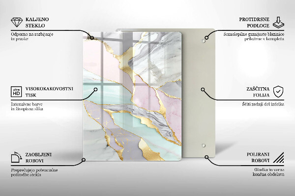 Schutz für induktionskochfeld Pastellmarmor