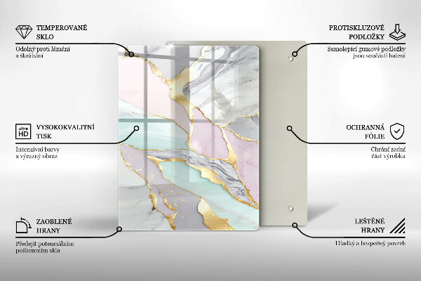 Schutz für induktionskochfeld Pastellmarmor