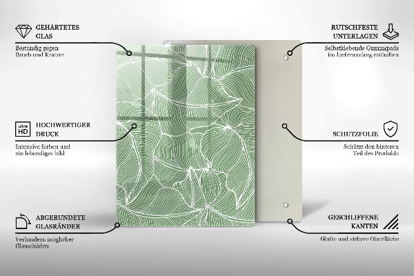 Herd abdeckplatte Lineare Blätter