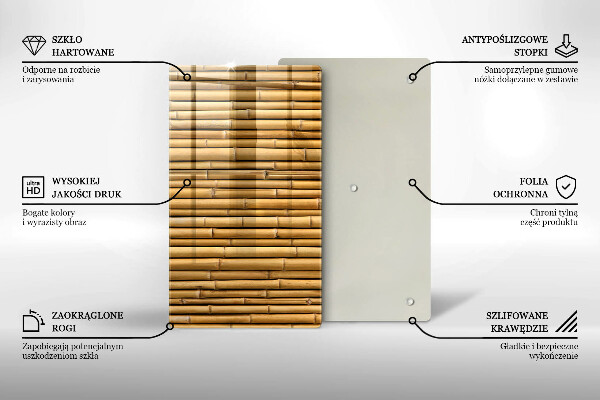 Herd abdeckplatte Natur-Boho-Bambus