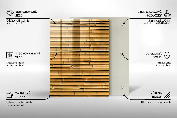 Herd abdeckplatte Natur-Boho-Bambus