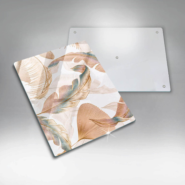 Herd abdeckplatte Boho-Federn und Blätter