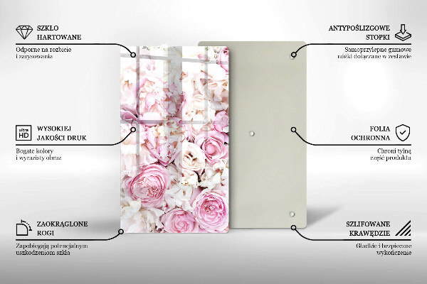 Herd abdeckplatte Pfingstrosenstrauß