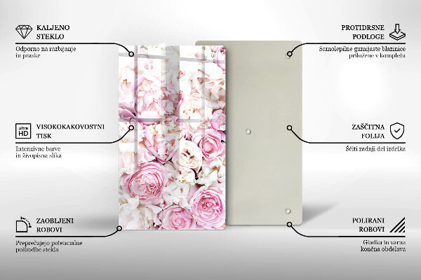 Herd abdeckplatte Pfingstrosenstrauß