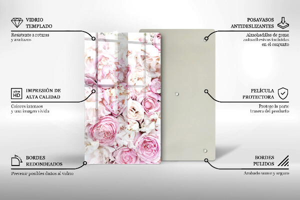 Herd abdeckplatte Pfingstrosenstrauß