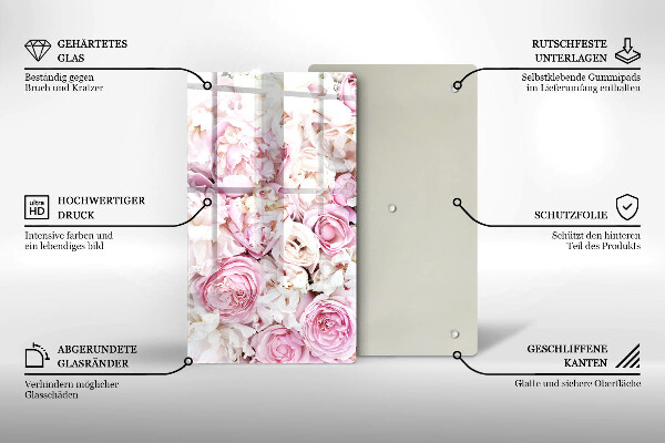 Herd abdeckplatte Pfingstrosenstrauß