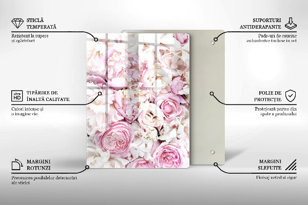 Herd abdeckplatte Pfingstrosenstrauß