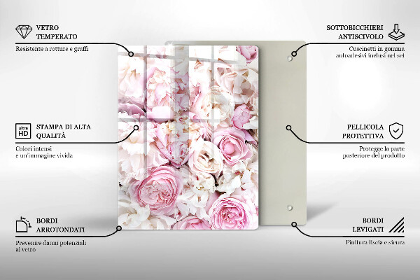 Herd abdeckplatte Pfingstrosenstrauß