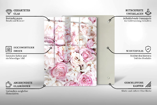 Herd abdeckplatte Pfingstrosenstrauß