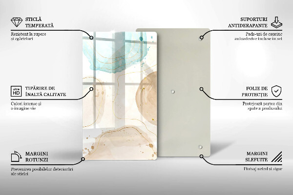 Herd abdeckplatte Boho-Flecken und Gold