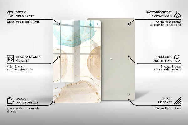 Herd abdeckplatte Boho-Flecken und Gold