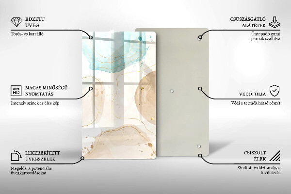 Herd abdeckplatte Boho-Flecken und Gold