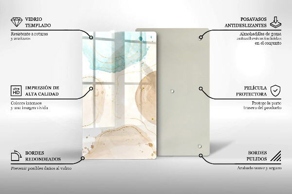 Herd abdeckplatte Boho-Flecken und Gold