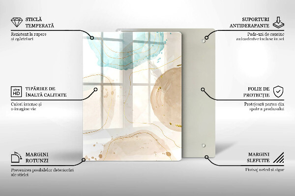 Herd abdeckplatte Boho-Flecken und Gold