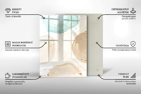 Herd abdeckplatte Boho-Flecken und Gold