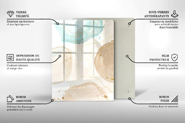 Herd abdeckplatte Boho-Flecken und Gold