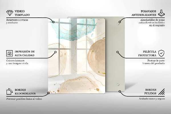 Herd abdeckplatte Boho-Flecken und Gold