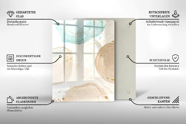 Herd abdeckplatte Boho-Flecken und Gold