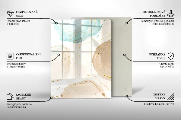 Herd abdeckplatte Boho-Flecken und Gold