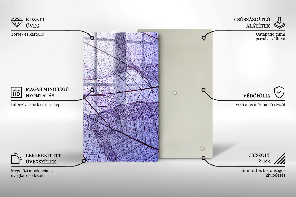 Herd abdeckplatte Blätter mit Adern