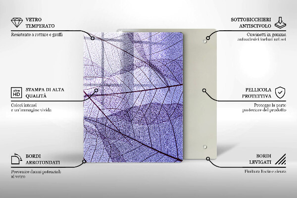 Herd abdeckplatte Blätter mit Adern