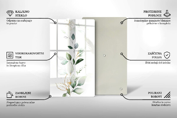 Herd abdeckplatte Aquarellblätter