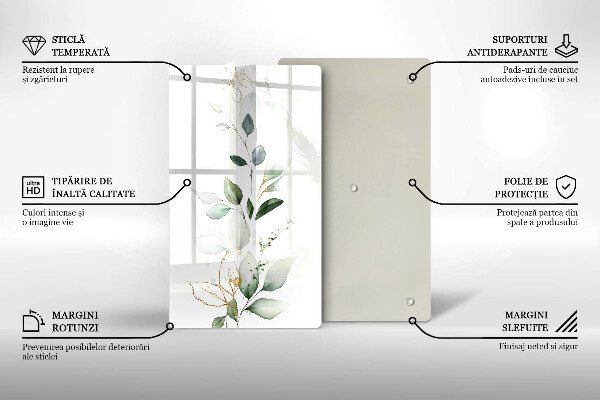 Herd abdeckplatte Aquarellblätter