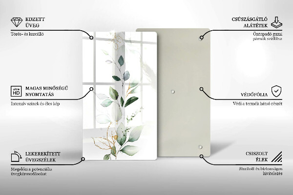 Herd abdeckplatte Aquarellblätter